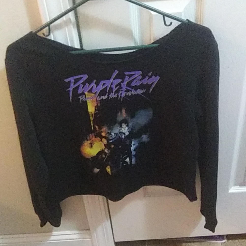 Awesome Prince Purple Rain Scoop Neck Sweater